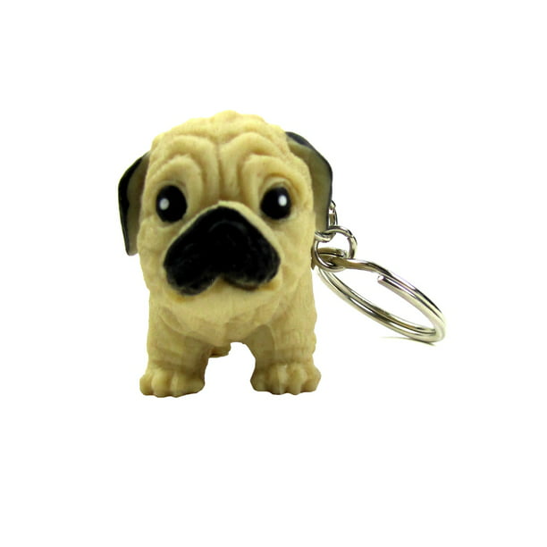 Dog Keyring Keychain Bag Charm Gift in Black Boxer Dog With Tail New